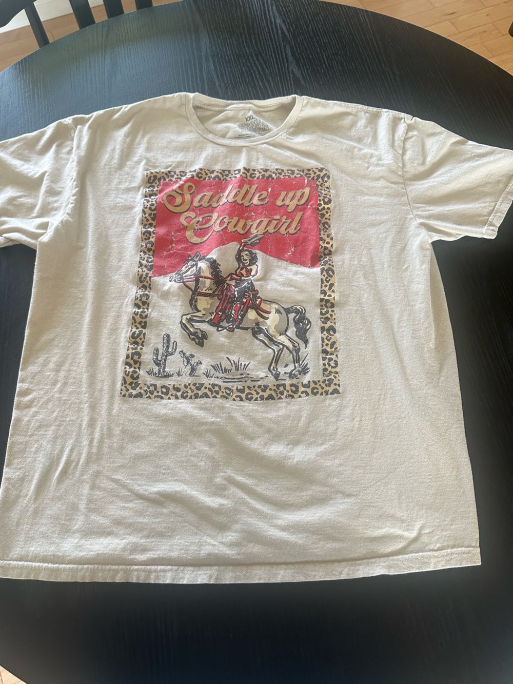 Saddle Up Cowgirl Graphic Tee - White